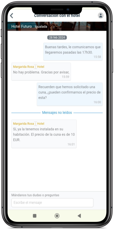 MyGuest - chat comunicación Engisoft Hotel Software